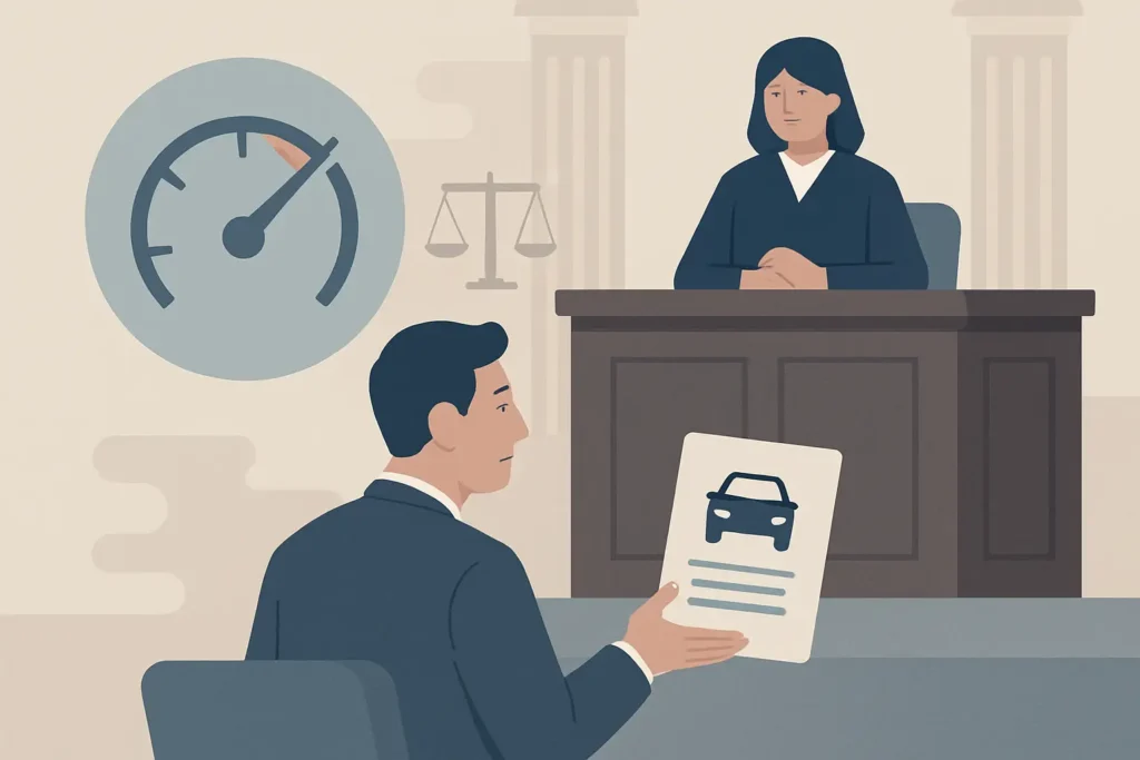 Reduce a speeding fine in court (NSW)