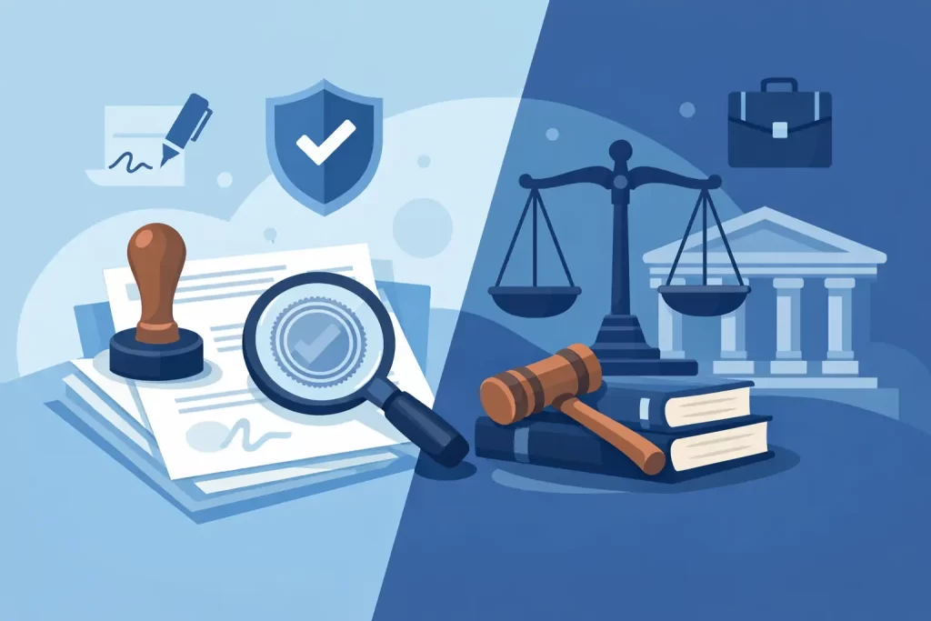 Notary Public Versus Lawyer Certification